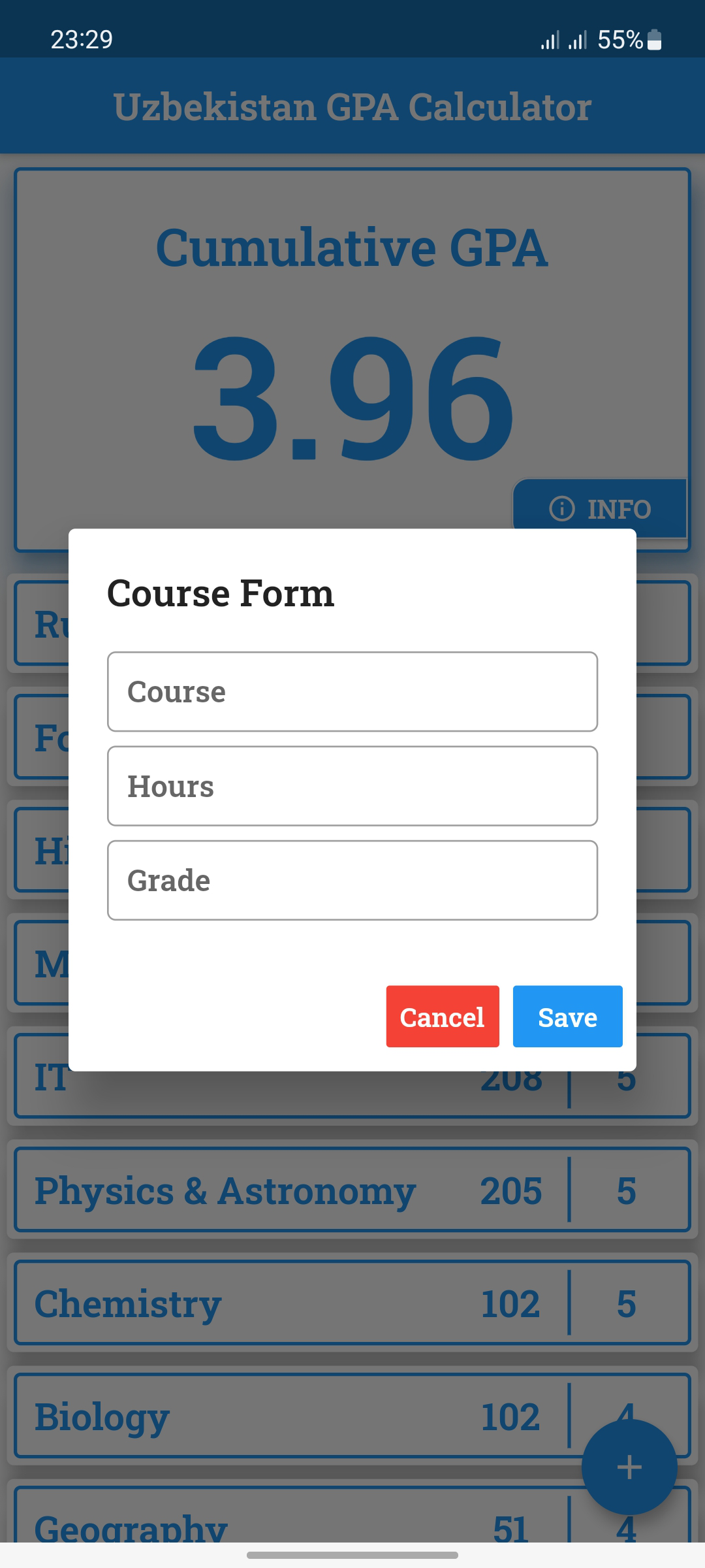 Uzbekistan GPA Calculator screenshot 3